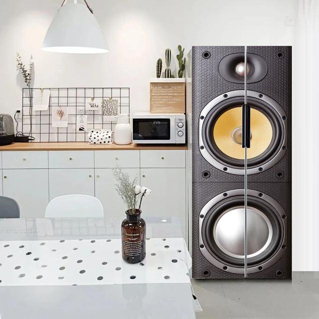 

Капли воды, геометрический узор, самоклеящаяся наклейка на холодильник, морозная наклейка, детская художественная крышка двери холодильника, обои для подростков, 3D 60x180cm(1pcs)