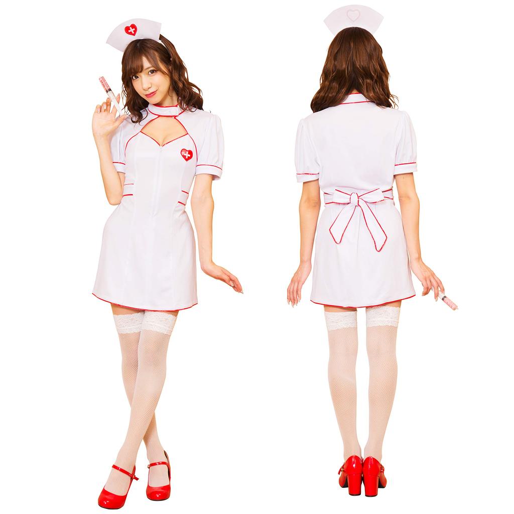 Clearstone GLOWHOLIC Cosplay Zip Up Nurse S White Women's