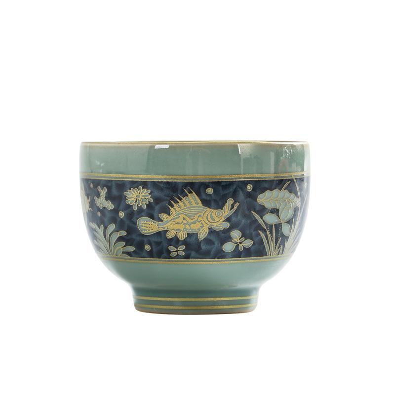 Tea cups specially designed for stove tea brewing, celadon master cups, high-end tea tasting cups, large single tea sets, personal tea cups as gifts