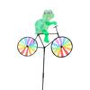 Yard Lawn Decor Animal Bicycle Wind Spinner Bee Outdoor Windmill Durable Bicycle Windmill