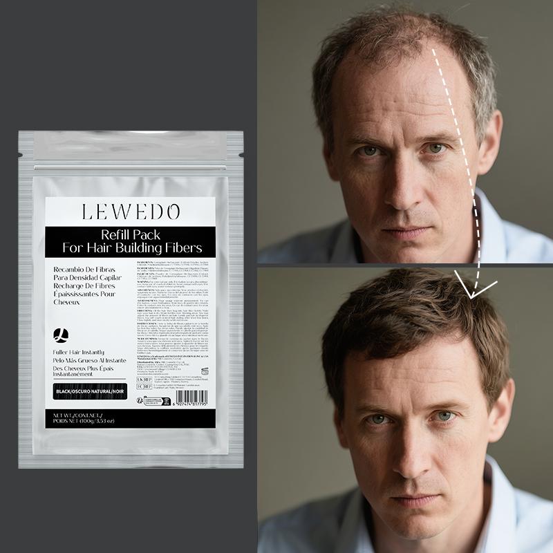 100g Queda de Cabelo Construção Fibras Capilares Misturador Camuflagem Modelagem Fibra Pós Capilares Raleamento Queratina Extensão de Cílios Preto