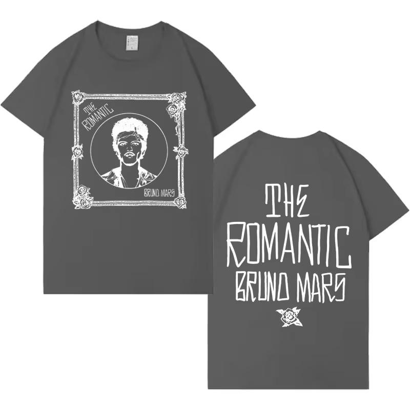 Singer Bruno Mars New Album Pop Tshirt Unisexs Women Casual Short Sleeve Tshirt Unisexs Aesthetic Breathable 2026 Summer New Top
