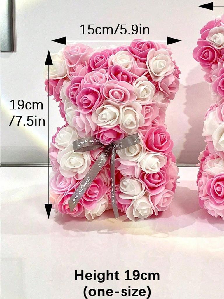 Mother's Day Gift 11cm Foam Flower Bear PE Rose Bear Pvc Gift Box Qixi Valentine's Day