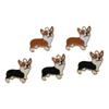 20pcs Alloy Funny Puppy Charms Black and Orange Alloy Animal Charms  for Diy Pendants