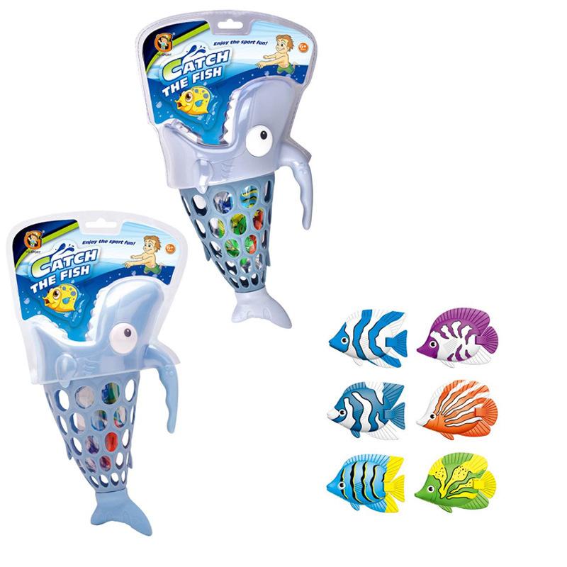 

1 Набор Милая Игрушка Акула, Поедающая Рыбу 6-в-1 Игровой Набор для Ванной Игры в Рыбалку в Бассейне Для Мальчиков и Девочек Хэллоуин и Рождественские Праздничные Принадлежности