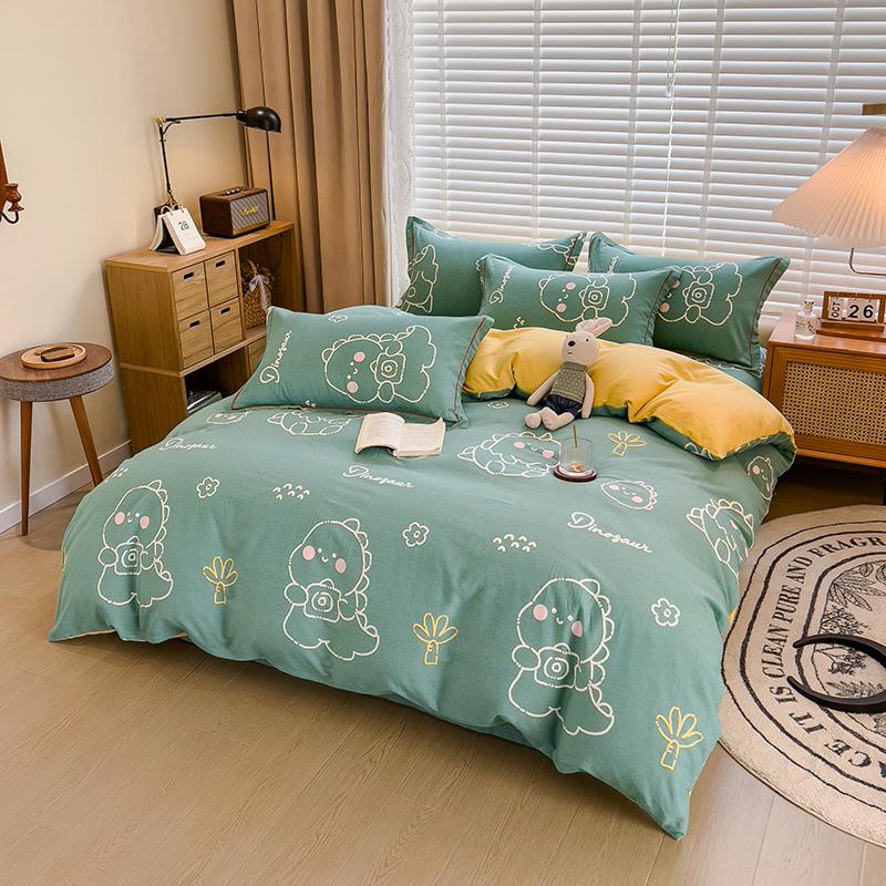 Nordic Thickened 100 Percent Cotton Brushed Duvet Cover Soft Skin Friendly Comfortable Single Double Quilt Cover