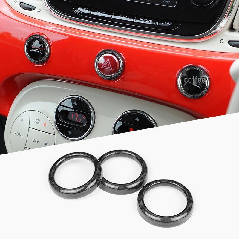 Fiat Instrument Panel Frame for Warning Light Button Carbon Fiber