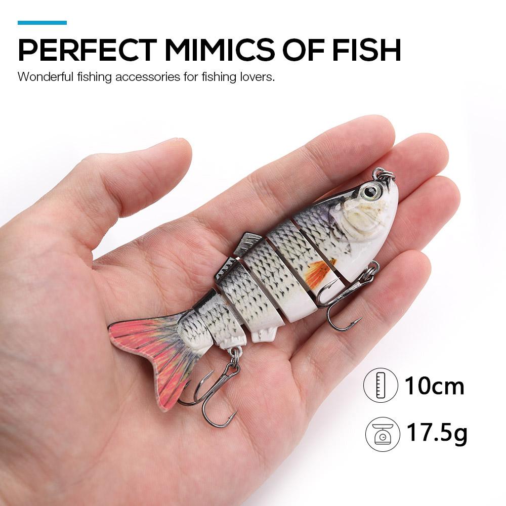 Set of 3 Artificial Baits Kit 10cm 17g Sinking Swimbait Crankbaits Premium Wobbler Lures for Pike Fishing