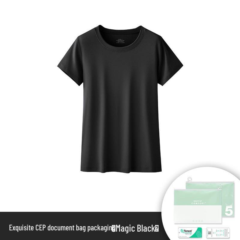 60-Pack Double-Sided Modal Unisex Short-Sleeve T-Shirt - Solid Color Thin Base Layer for Spring/Summer