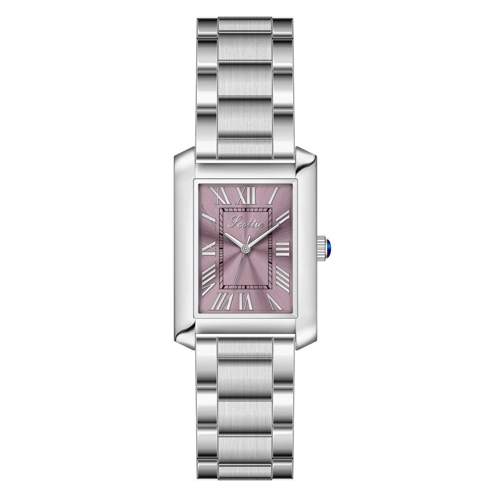 9655B Watch Women'S Square Women'S Watch Steel Belt Shaking Gold Tone