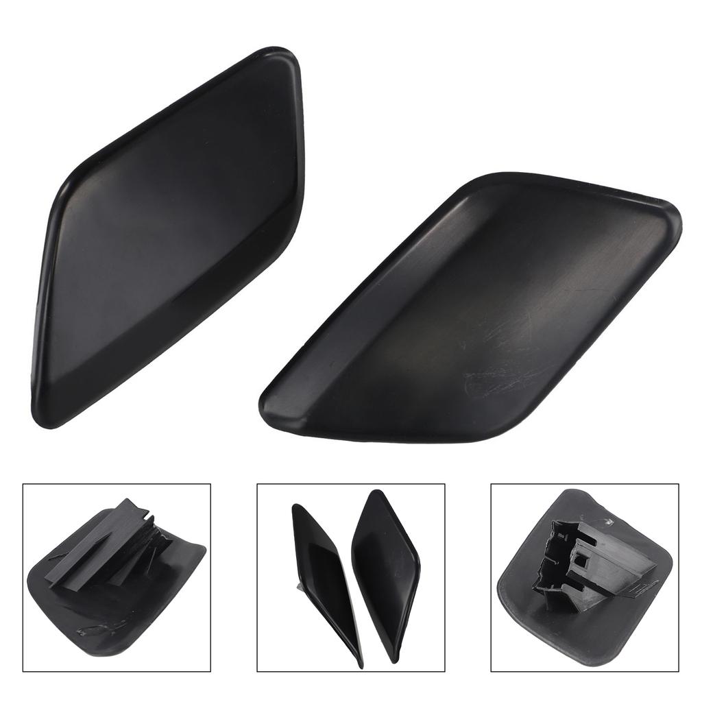1pair Front Headlight Washer Cap Cover For Volvo S60 2011 2013 Replacement Part Number 39802699 39802681 ABS Plastic Material