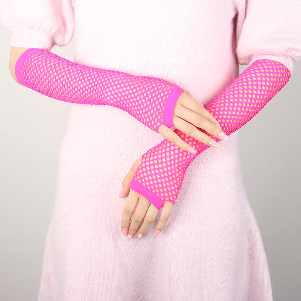 Fashion Costume Punk Hollow Out Mesh Fishnet Gloves Mittens Fingerless