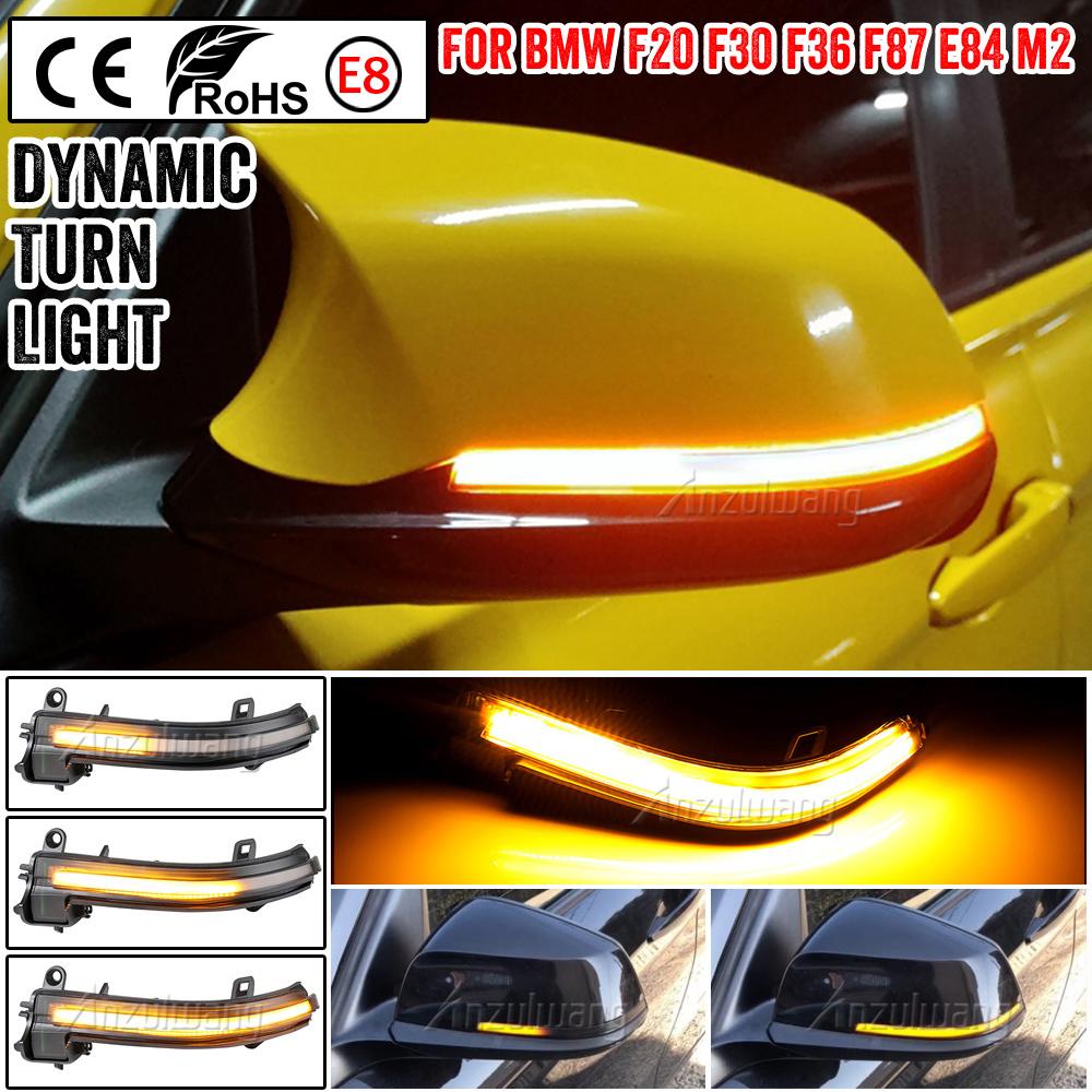 

2 шт. для BMW F20 F21 F22 F33 F34 X1 E84 F36 F87 M2 1 2 3 4 серии динамический поворотник, светодиодное зеркало чёрный