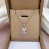 Light Luxury Micro-Inlaid Real Gold Fox Opal Necklace Women'S New Collarbone Chain Light Luxury Niche Design Sense