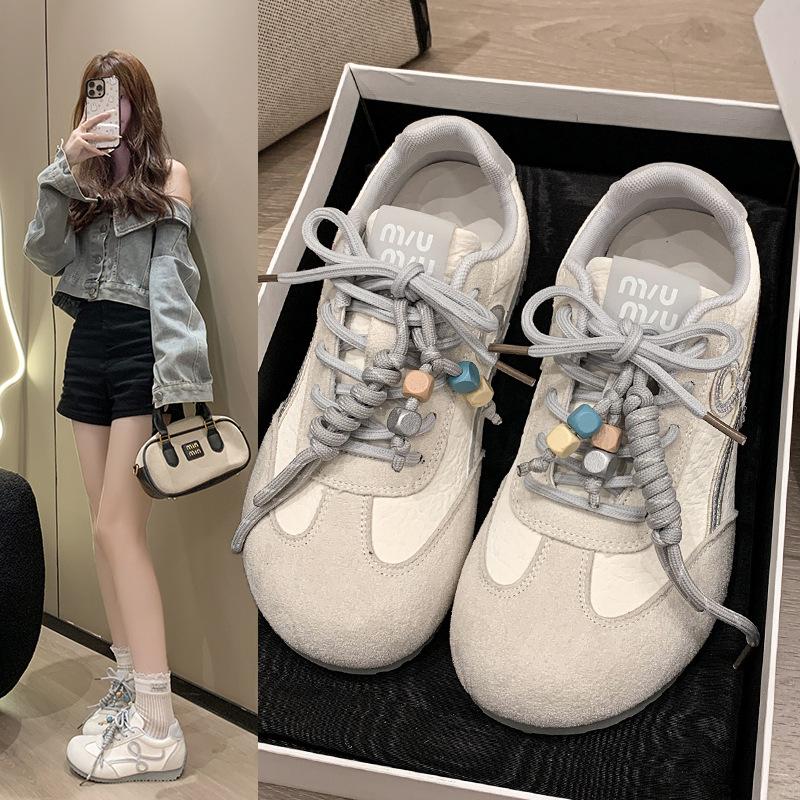 New German Training Shoes Women's Shoes Casual Shoes 2025 Early Autumn White Shoes Color Matching Sports Shoes Women's Forrest Gump Shoes