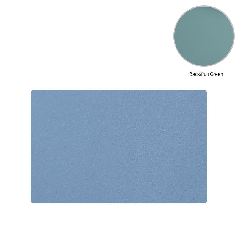 Double-Sided Solid Color PU Leather Placemat Waterproof Oil-Proof Disposable Western-Style Placemat Solid Color Household PVC Anti-Scald Placemat