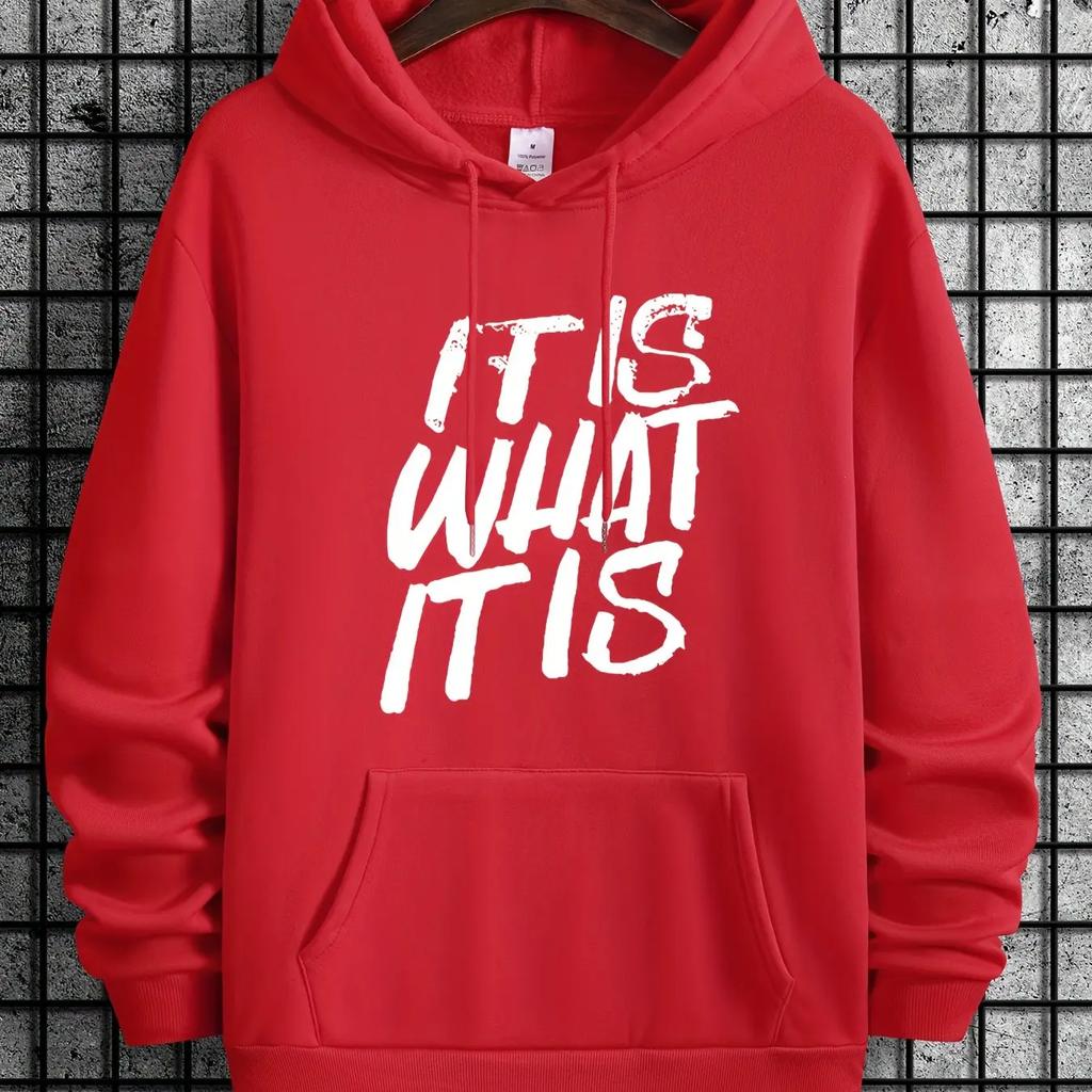 2025 Men's Casual Light Beige 2D Hooded Shirt, Featuring the Word "WHAT" On It. Made of Soft Polyester Fabric, with a Loose Fit