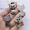6 pieces mix kawaii  cute cat flat embellish diy jewelry necklace embellish Pendant hair accessories