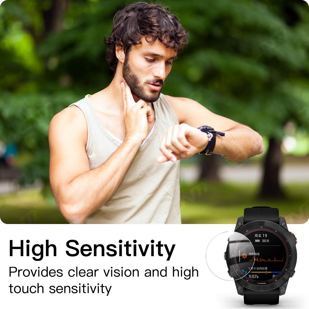 9H Tempered Glass For Garmin Fenix 8 7X 6X Pro 7 6 7S 6S 5 5S Solar AMOLED Screen Protector Glass Anti-scratch Film Accessories