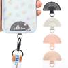 Chinese Style Metal Phone Patch Fan Shaped Phone Card Clip Luxury Phone Lanyard Gasket  Replacement