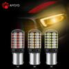 2pcs Car LED 1156 BA15S P21W BAU15S PY21W 1157 BAY15D 7443 LED Bulbs 144SMD CanBus Lamp Reverse Turn Signal Light Bulbs 7