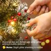 Narrow Artificial Christmas Tree 230 Cm with LED Lights 7 Lighting Modes 761 Branches Pine Cones Berries and Stand Green