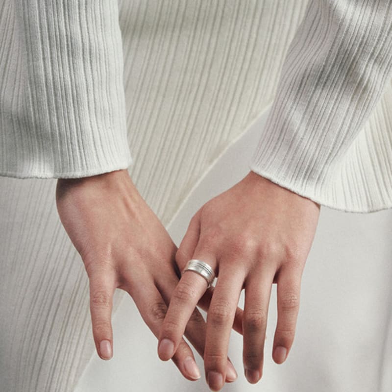 green [925 silver] Five.silver.216 / conto ring