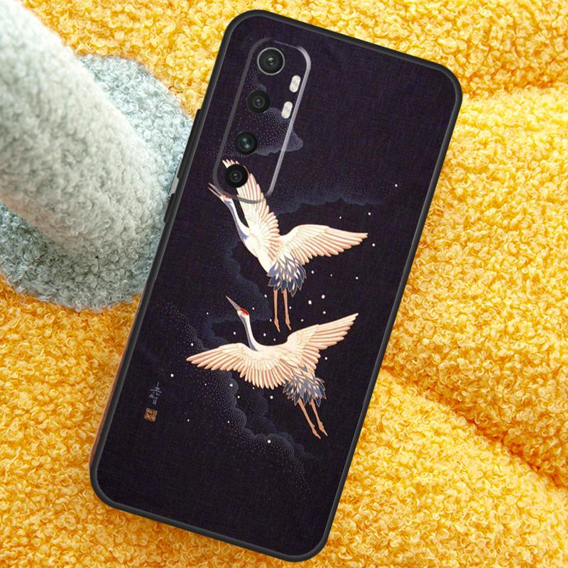 Japanese Cranes Art Case For Xiaomi 15 14 Ultra 13T 14T 15T 17 Pro Max Cover For POCO X7 F8 Pro X3 X5 X6 F5 F6 F7