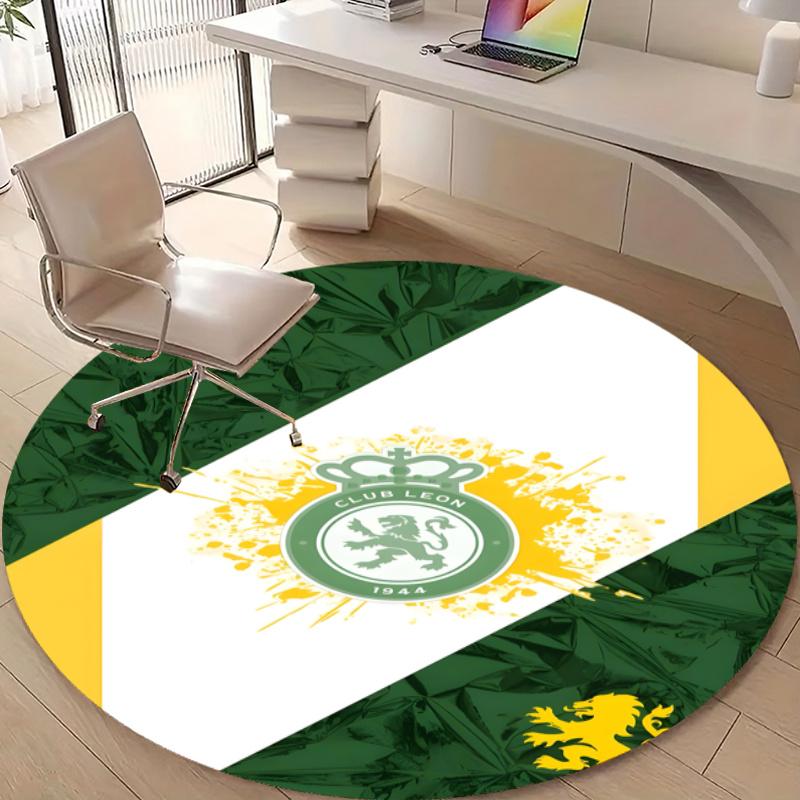 Personalized Leon logo Round Chair Office Rug - Perfect for Mat, Office Chair & More - Ideal Gift for Birthdays and Holidays