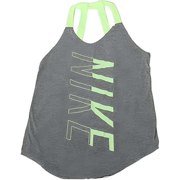 

Nike Solid Color Brand Logo Letter Print Sports Tank Top Women tops Gray 830441-065 S