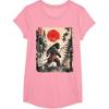 Samurai Bigfoot Japanese Vintage Graphic Ukiyo-e Art Funny T-Shirt