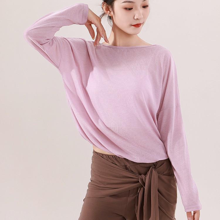 Oboustranný dámský gázový top na tanec a cvičení jógy