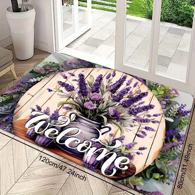 Spring Floral Style Floor Mat Entrance Door Mat Bedroom Carpet