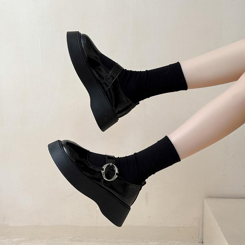 Fashion 2025 Summer New Concise Women's High Heels Outdoor Round Toe Med Heel Buckle Strap Daily & Casual Pumps Women Classics Shoes