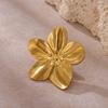 Spilla da Donna Elegante Colore Oro Decorazione Spirale Geometrica Fiore di Sole Spille Acciaio Inossidabile Impermeabile Gioielli per Feste Matrimoni