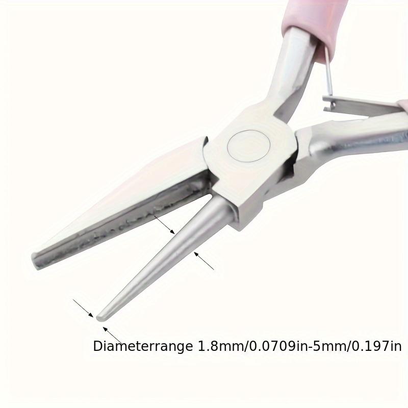 Stainless Steel Precision Wire Bending Tool - Half-Round Concave Pliers for DIY Jewelry Making, Handheld Wire Winding & Shaping, Sleek Finish