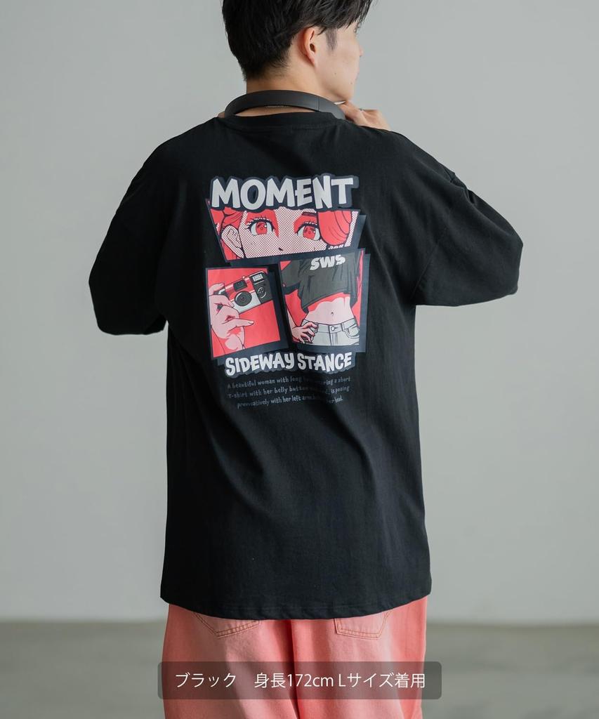 IMPROMES Casual SIDEWAYSTANCE Moment Girl Short Sleeve T-Shirt, Men's, Red