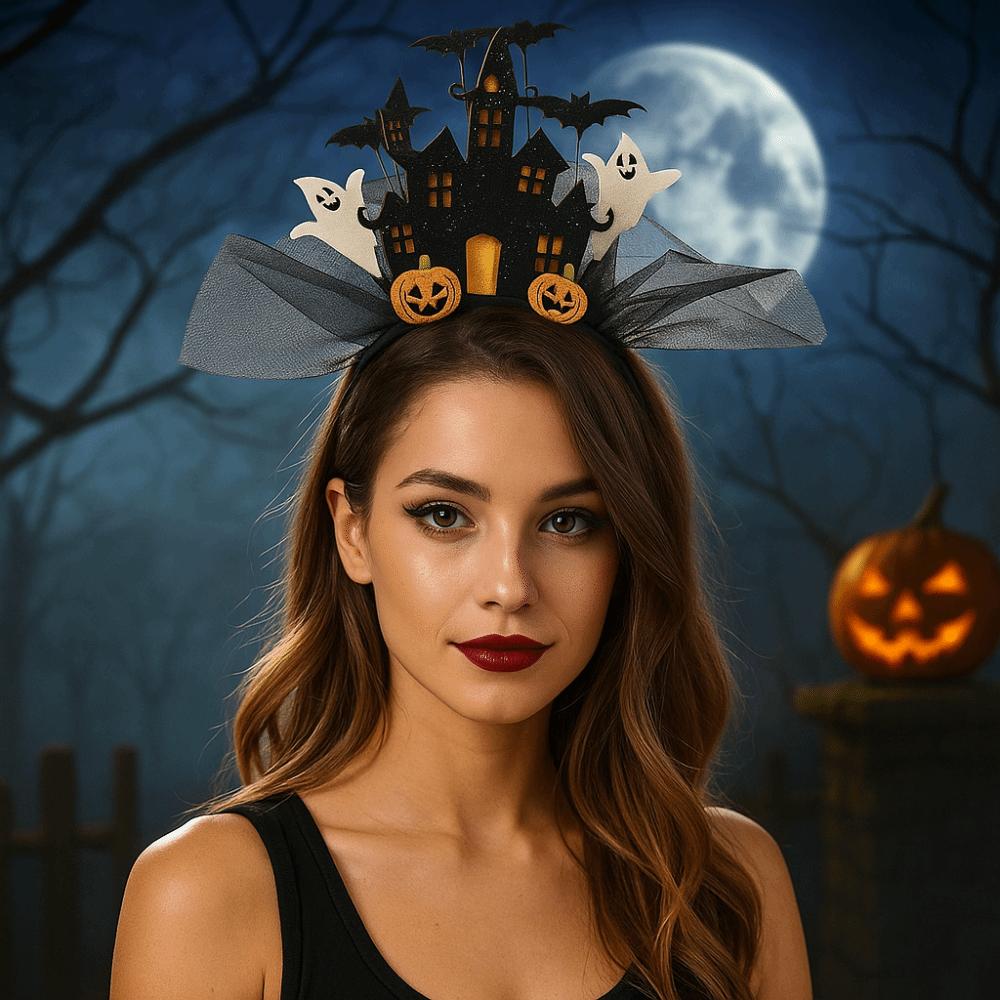 Castle Halloween Hair Hoop White Ghost Ghost Hairband Halloween Headband  Festive Decorations
