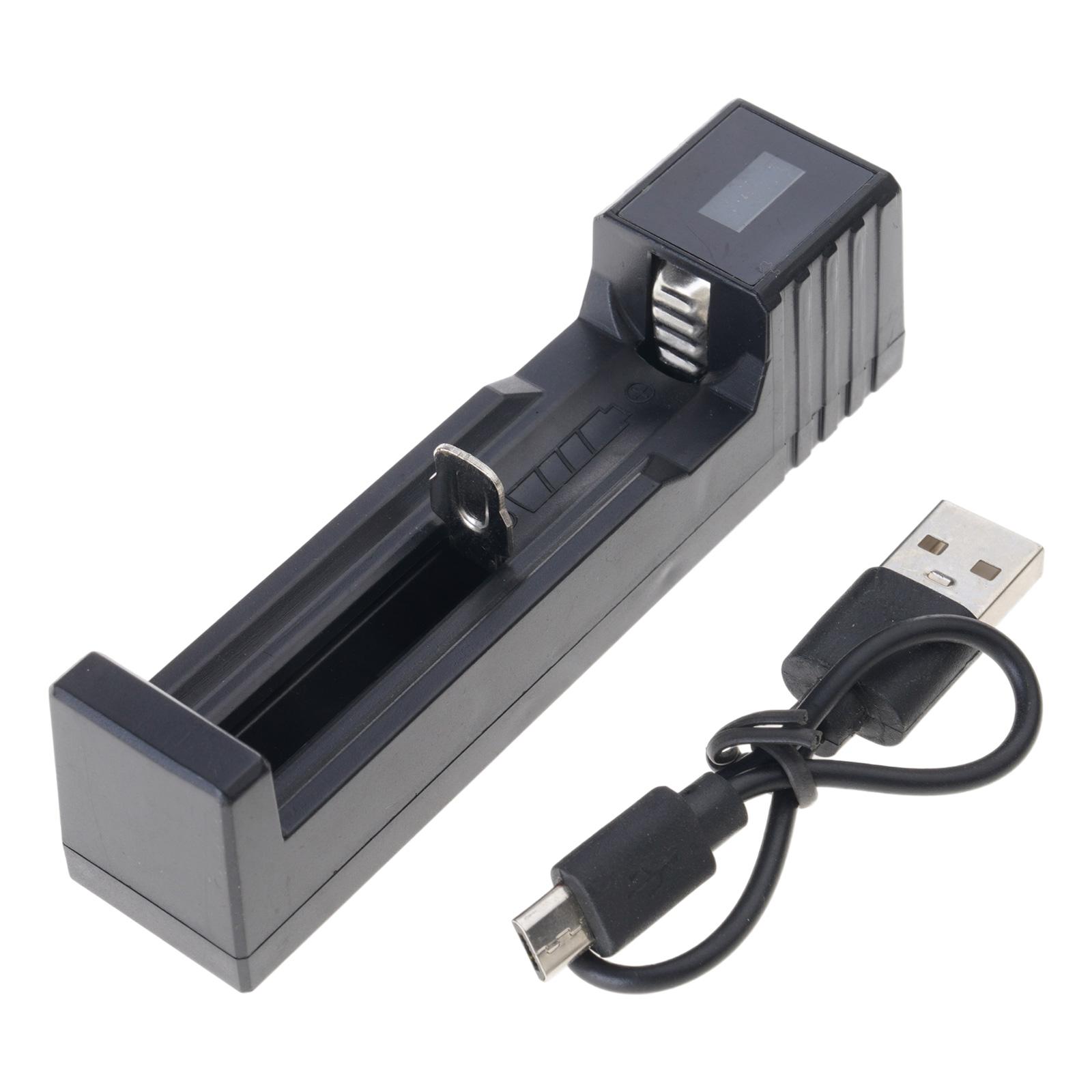 1/2 Slot Battery USB Charging Adapter Adapter with LED Indicator Display for 18650 Rechargeable Batteries Accessories