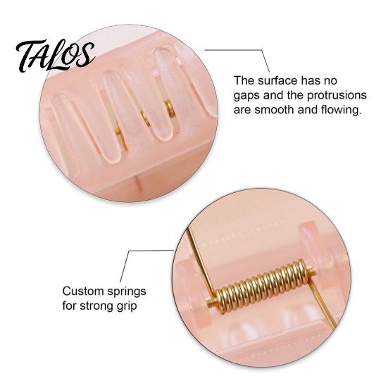 Versatile Hair Claw Strong Grip Claw, Jelly Semi-Transparent Clip with Anti-Slip Teeth, Crescent-Shaped Burr-free Openwork Accessory for Medium