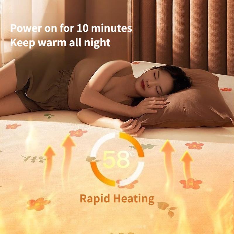 New Graphene Temperature Controlled Electric Blanket Washable Heating Pad Family Student Dormitory Dual Control Electric Mattress