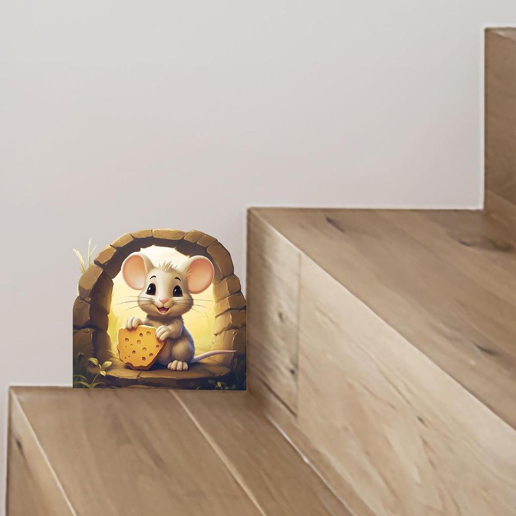 Creative Cartoon Wall Stickers for Staircase and Corridor, Self-Adhesive.