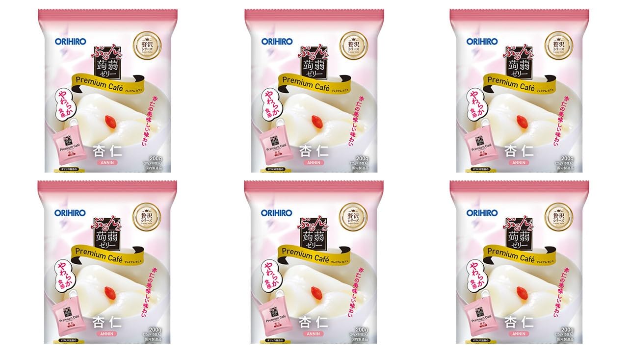 

ORIHIRO Purunto Konjac Jelly Premium 6 Миндальное желе Оригинальный набор тканей Кафе, Сумки,