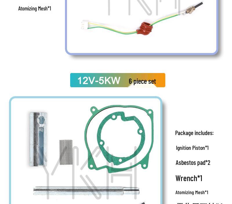 12V/24V Car Fuel Heater Glow Plug Repair Kit