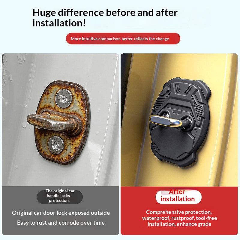 Fit For Leapmotor B10 B01 Lafa5 B05 Car Magnetic Silicone Door Lock Buckle Protective Cover Shock Absorbing Cushion Pad