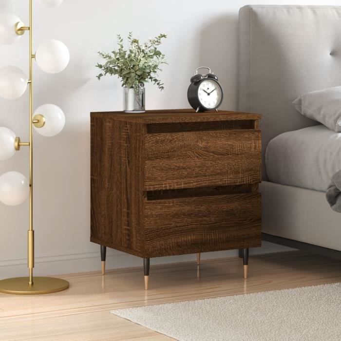 VidaXL Bedside Table Brown Oak 40x35x50 Cm Engineered Wood 826874
