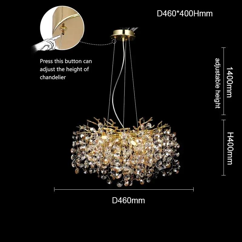 2025 New Modern Crystal Chandelier Nordic Luxury Restaurant Lamp Living Room Bedroom Sunflower Indoor Home Decoration Lamp