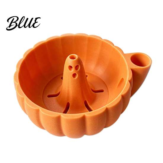 Rotating Berry Strainer Basket Self Spinning Washing Bowl Halloween Ghost/Pumpkin Swirl 3D Kitchen Gadget for Healthy Living Printed Fruit Vegetable