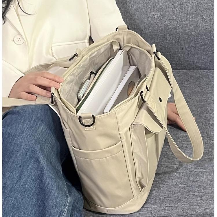 2025 New Bag Women's Large-capacity Waterproof Nylon Cloth Tote Bag Class Shoulder Commuter Bag Crossbody Computer Bag