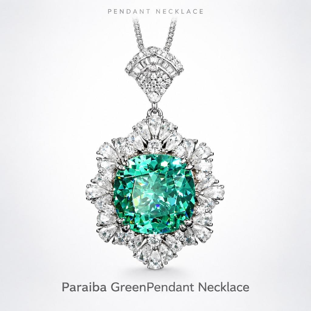 WNFU Women's Jewelry Set, Paraiba Green, Copper